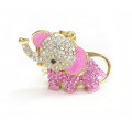 wholesale promotional key chains crystal elephant keychain